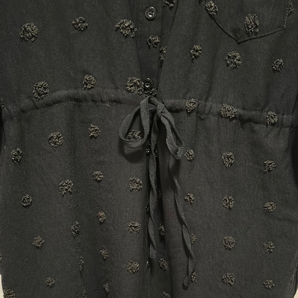 Women's Black Swiss Dot Swim Coverup - Picture 6 of 10